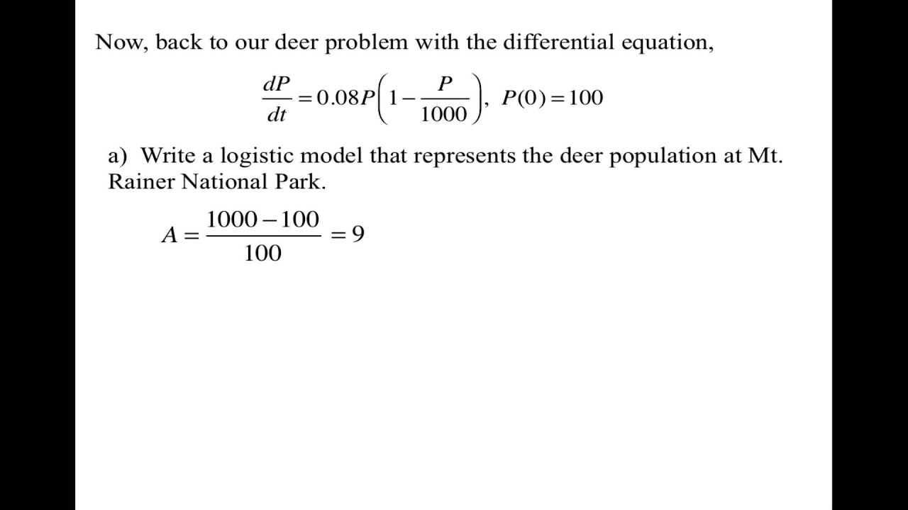 Topic 51-The Logistic Equation