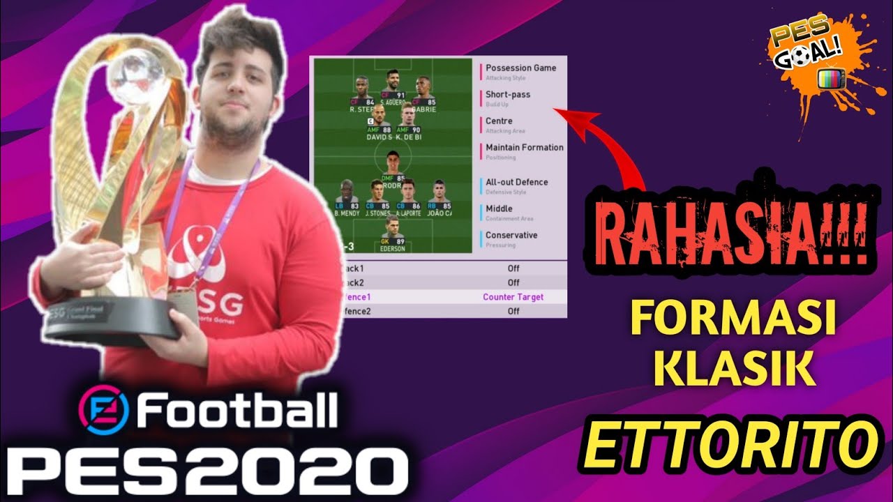 Memainkan Formasi klasik Ettorito di PES 2020 - masih worth it !!!