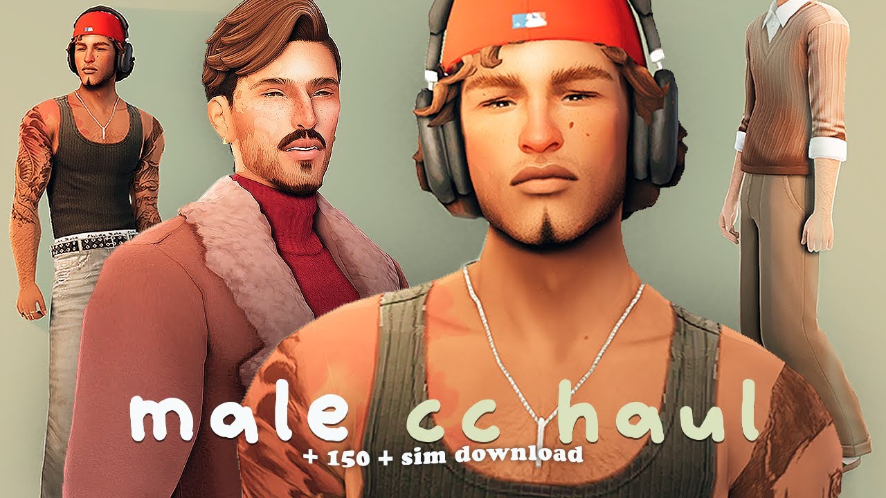 +150 male cc haul + sim dump | The Sims 4 CC