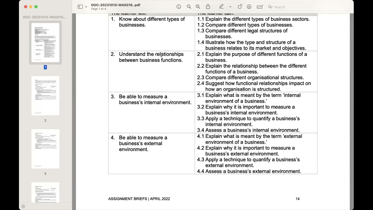 OTHM L4 DiBM - Unit - Business Operations – Assignment Discussion -(YG) - Oct 2023