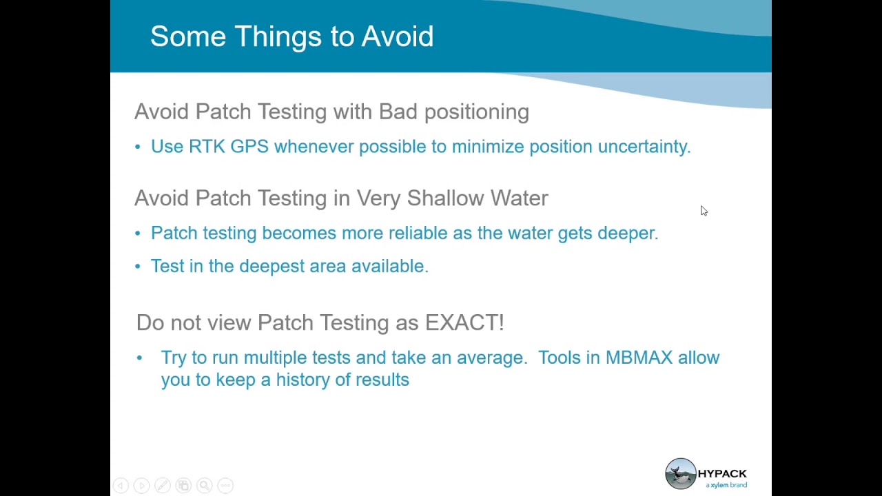 HYPACK 2020: Multibeam Patch and Performance Testing