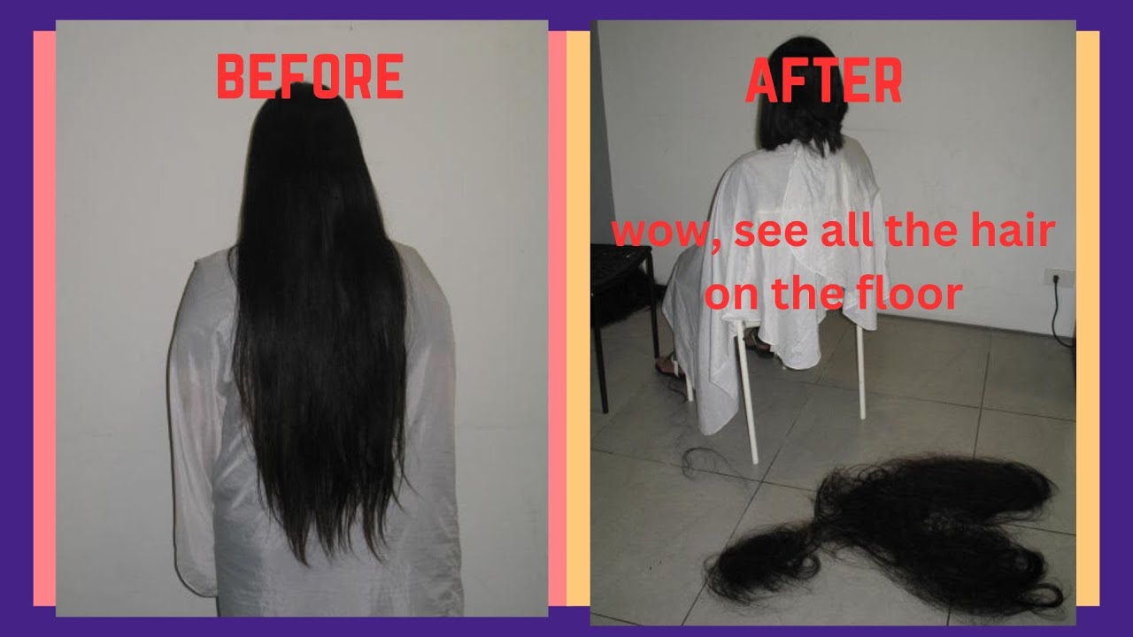 Ladies long hair cut short #haircut #ladieshaircut #pixiecut #haircutforlonghair #longhair #hair