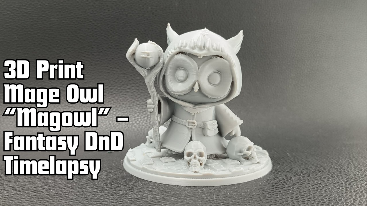 3D Print Mage Owl &ldquo;Magowl&rdquo; &ndash; Fantasy DnD Timelapsy