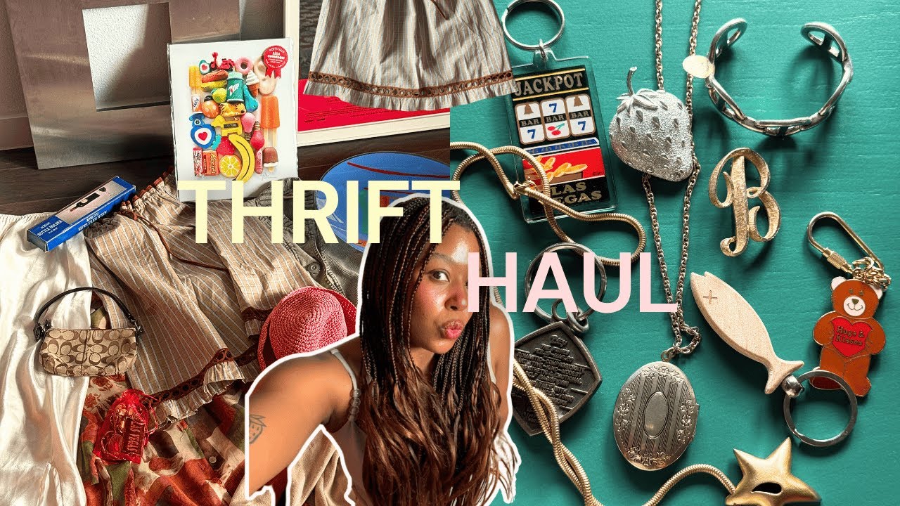 Thrift haul + TRY ON 🧺🌸 showing you my thrift haul like we're on facetime