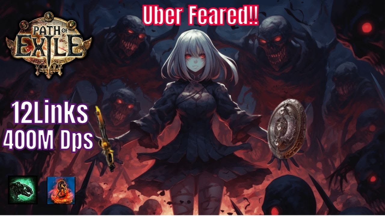 POE 3.21 | 12Links CARRION GOLEM (CI Version) - Uber Feared (Q100%+) Full run