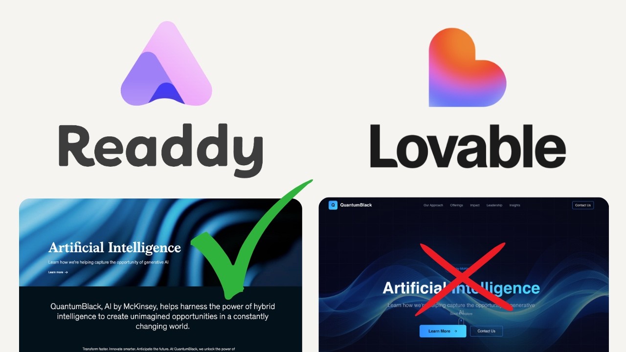 Readdy AI против Lovable &ndash; лучший конструктор сайтов с использованием ИИ в 2026 году?