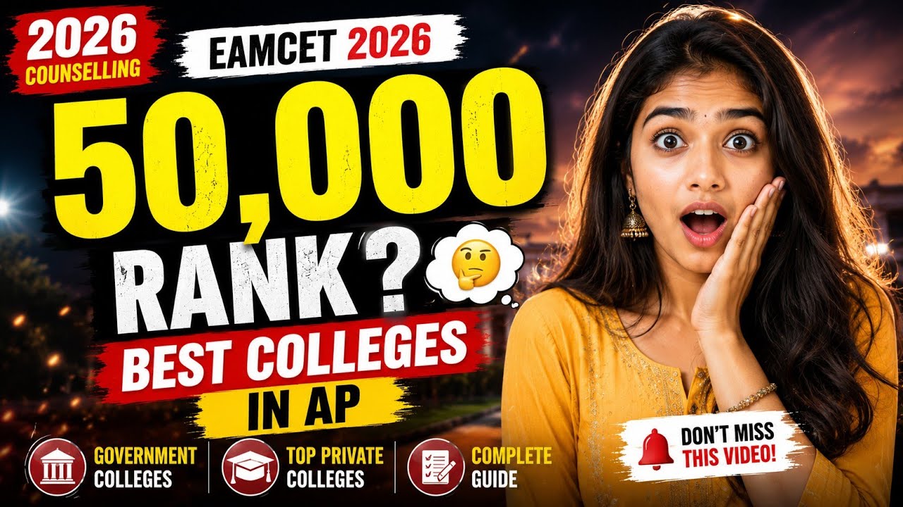 AP EAMCET Rank 50,000 ki Best Colleges 😱 | Full List in Telugu | Don&rsquo;t Miss This!
