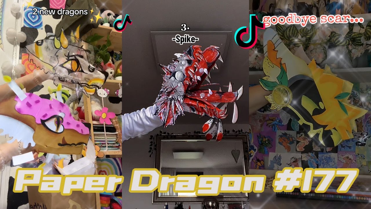 Dragon Puppet Crafts - Paper Dragon TikTok Compilation #177