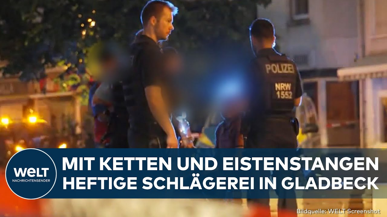 GLADBECK: Heftige Schlägerei! Familienmitglieder gehen mit Ketten und Eisenstangen aufeinander los