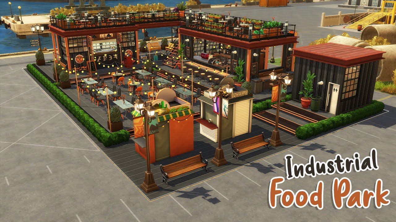 Industrial Food Park || The Sims 4: Speed Build (NO CC)