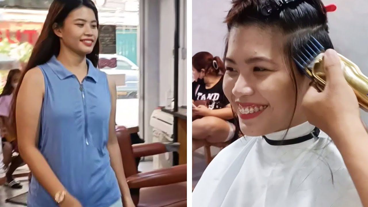 Beautiful Gloria goes short!