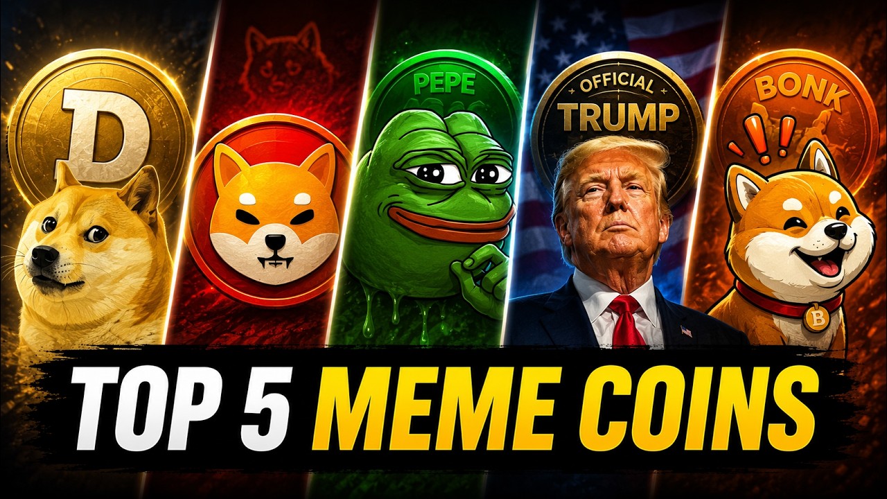 Top 5 Meme Coins Ranked by Market Cap (2026)!