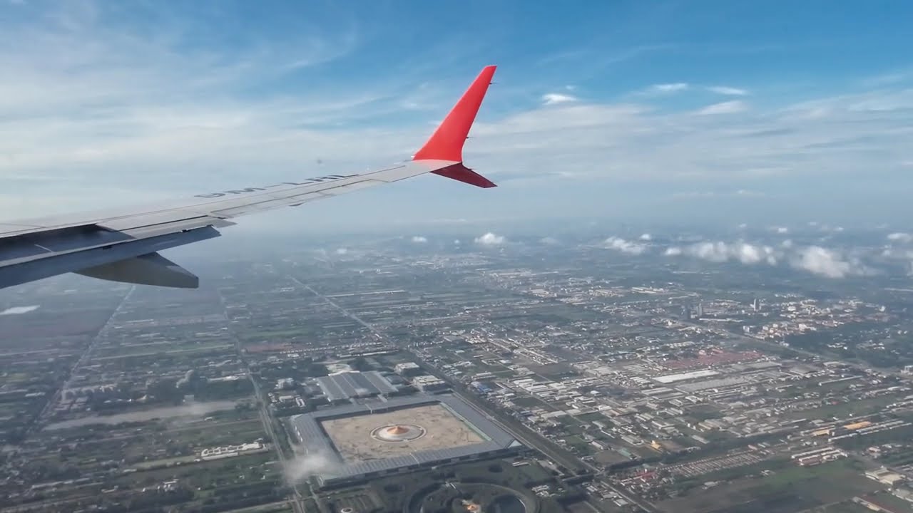 Full Arrival - Batik Air Boeing 737 MAX 8 landing in Bangkok Don Mueang Intl Airport (DMK)