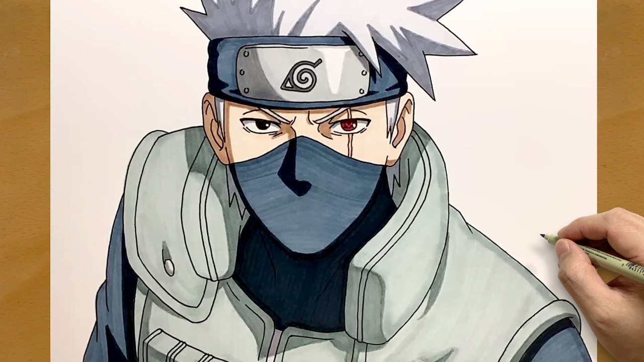 How to Draw Kakashi Hatake Step by Step | Naruto Drawing