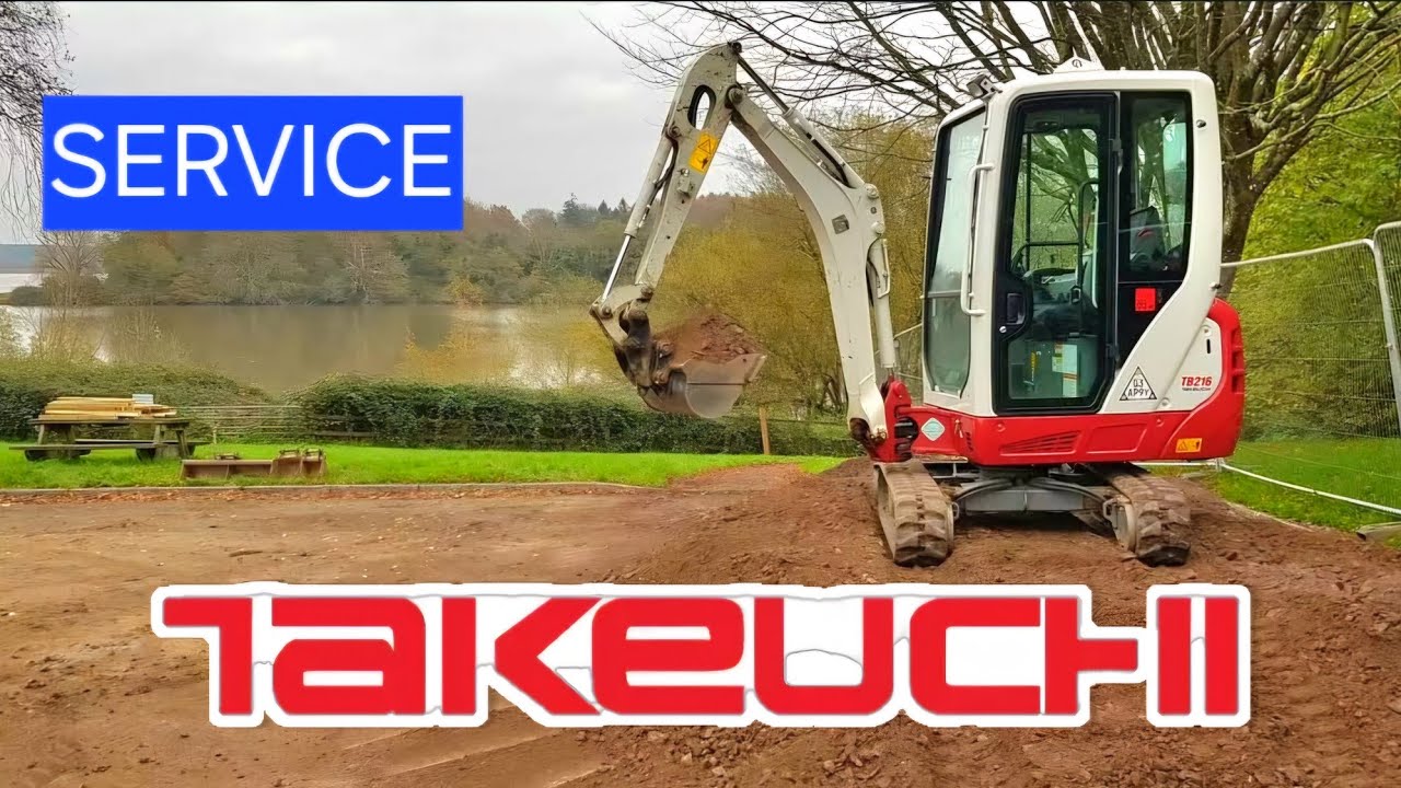 SERVICING TAKEUCHI TB216 MINI DIGGER YANMAR ENGINE EXCAVATOR MAINTENANCE POV