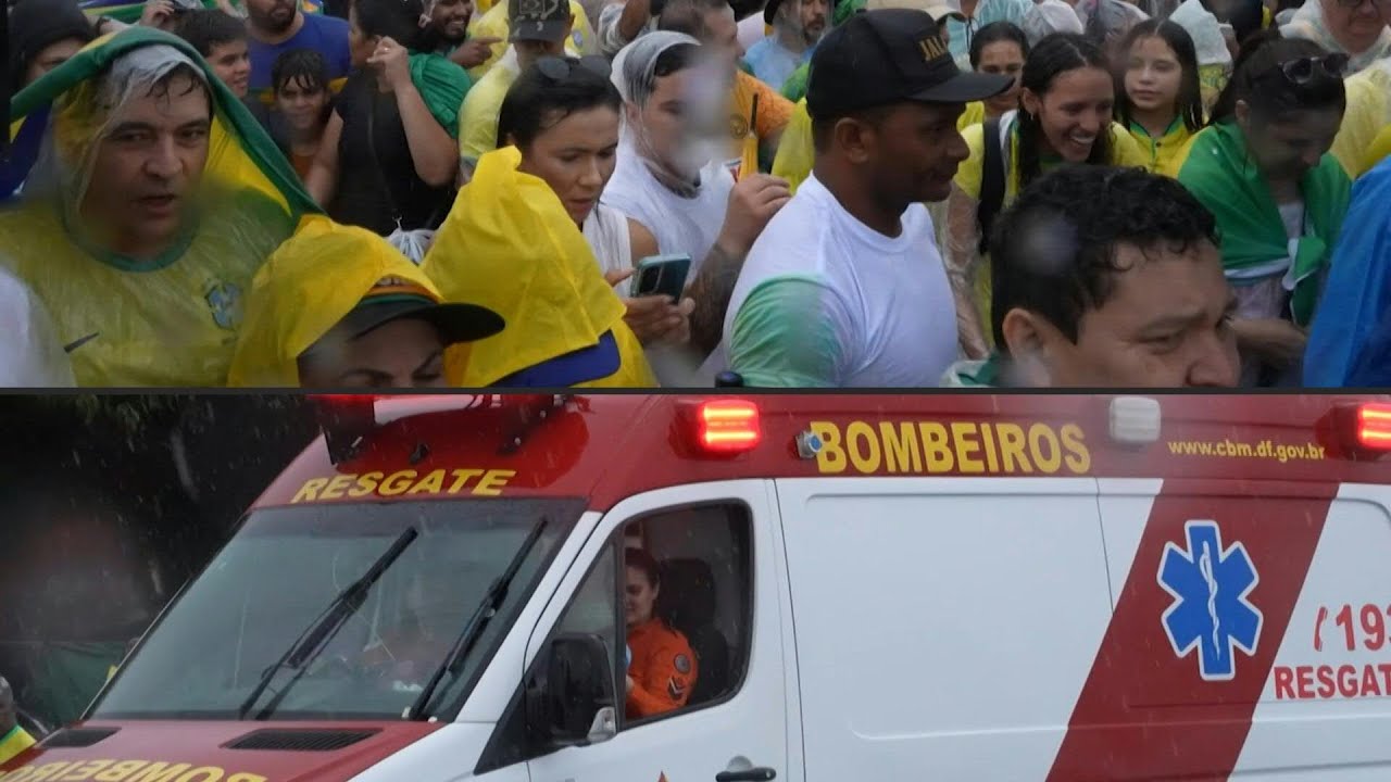 Dezenas de feridos após raio atingir protesto pró-Bolsonaro em Brasília | AFP