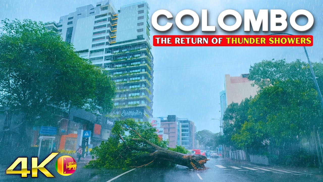 [𝟰𝗞] 🇱🇰 𝐂𝐎𝐋𝐎𝐌𝐁𝐎 Rainstorm Drive: Shangri-La Galle Face to Battaramulla | Sri Lanka Torrential Rain