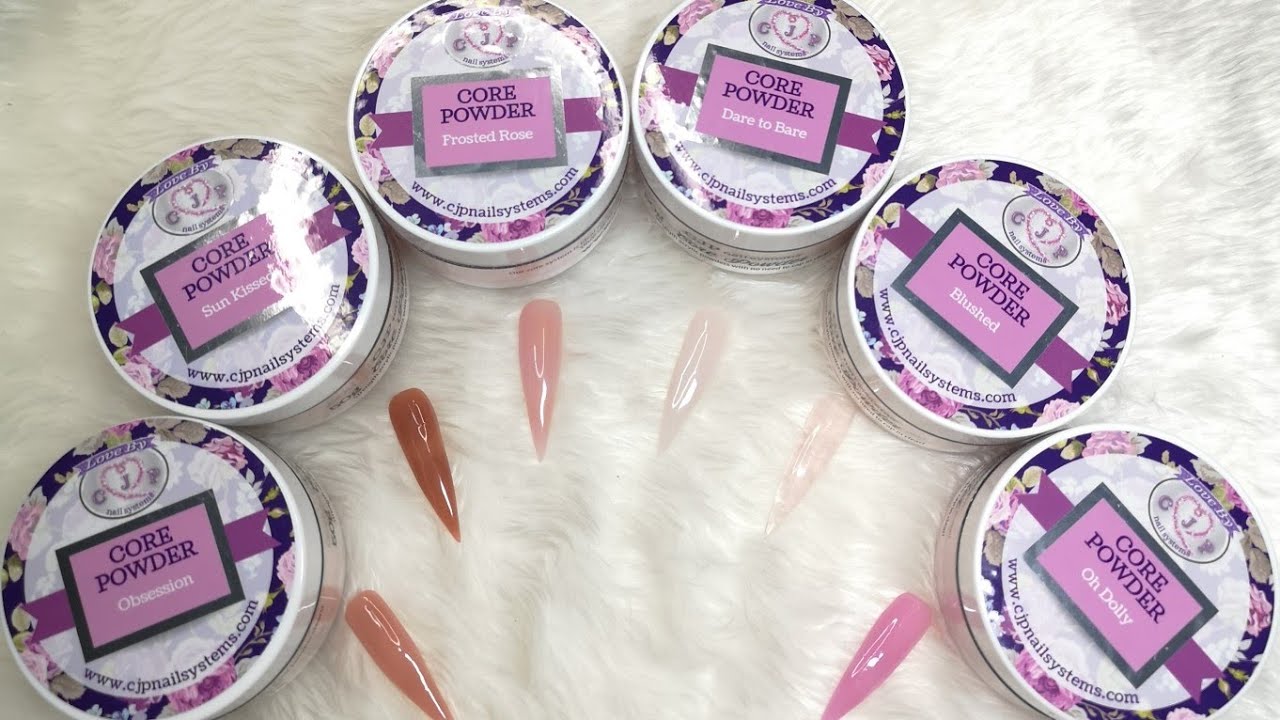 ACRYLIC NAILS/ 6 NEW CJP CORE POWDERS 😍/ SWATCHES