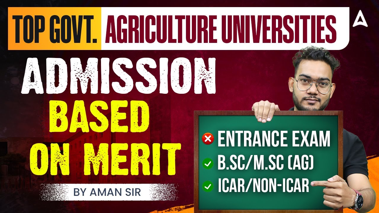 B.Sc & M.Sc Agriculture Admission 2025 | ❌ No Exam | Direct Merit in Govt Universities