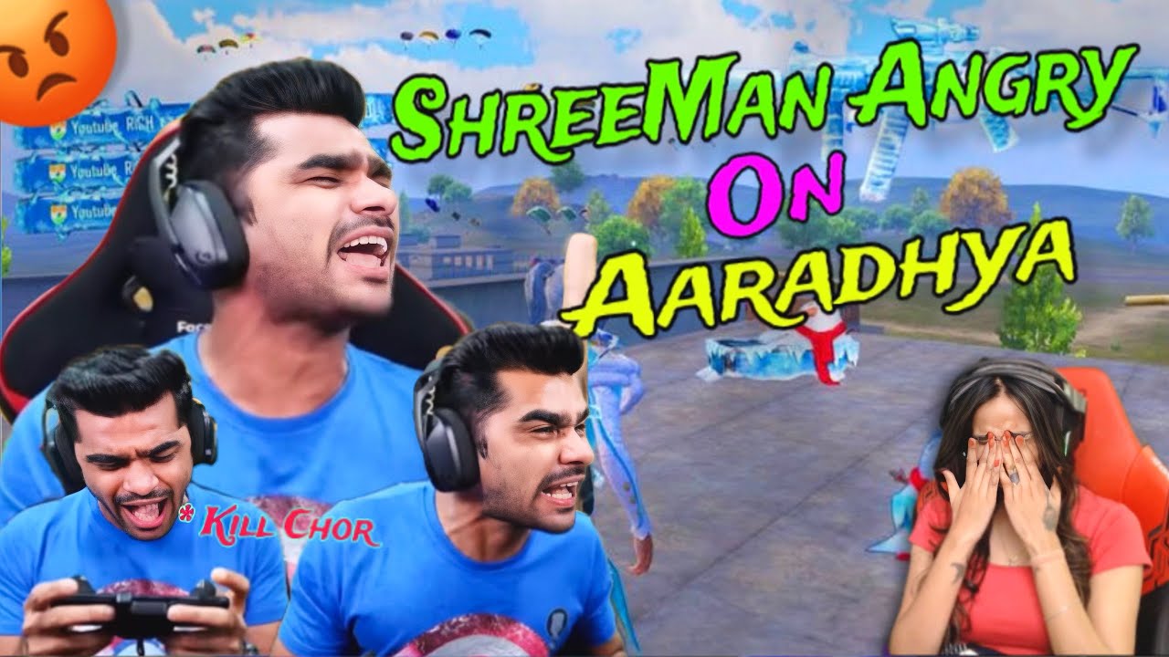 Shreeman Legend Angry on Aaradhay 😠 Shreeman legend bgmi with Aaradhya