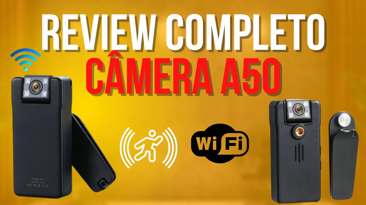 Câmera A50 Vandlion com Wi-Fi Monitoramento 24H Review - Visão Noturna Filmadora Policial Portátil