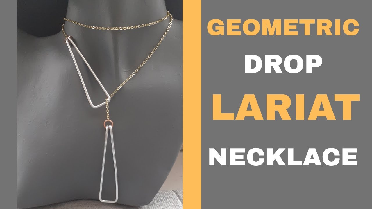 How to Make a Geometric Drop Lariat Necklace | Easy DIY Wire Jewellery Tutorial