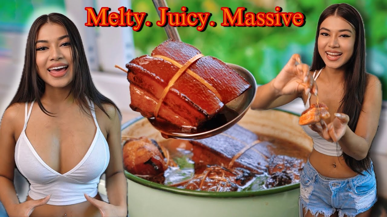 Thai Five-Spice Stew with GIANT Pork Belly Chunk - How to cook Thai food | Pa-Lo Recipe #thaifood