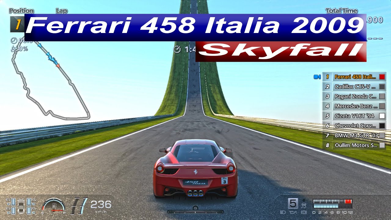 Gran Turismo 6 | Ferrari 458 Italia 2009 | Skyfall Race | GT6 | PS3