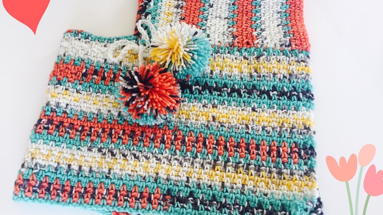 How To: Make a Poncho, put together a poncho, toddler poncho, crochet poncho, assemble a poncho