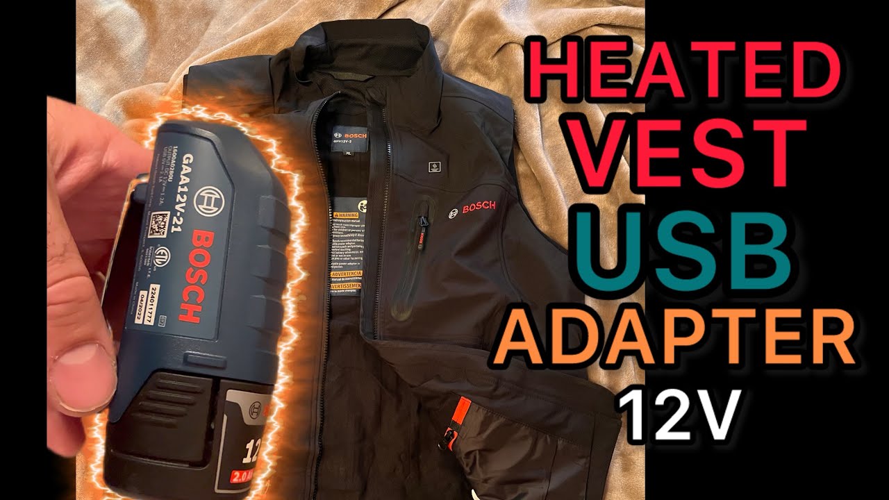 Bosch Heated Vest USB Power Adapter GAA12V-21 GHV12V-2 12 volt
