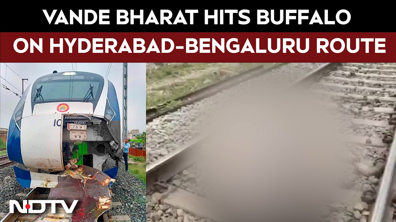 Vande Bharat News | Vande Bharat Express Strikes Buffalo on Hyderabad&ndash;Bengaluru Route