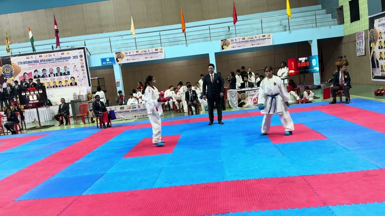INDIA VS NEPAL ( Swara Kate U-14 girls -45kg ) gold for INDIA 🇮🇳 at Open International championship🥋