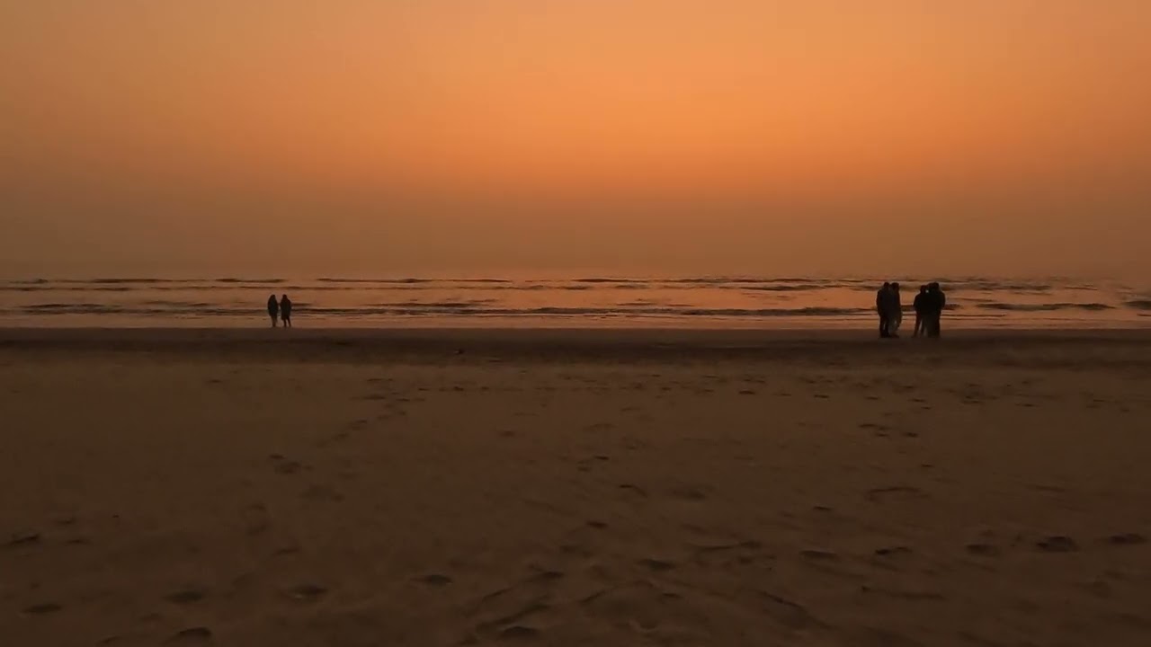 Cox's Bazar Beach: Dorianagar: Twilight. 4K Version.