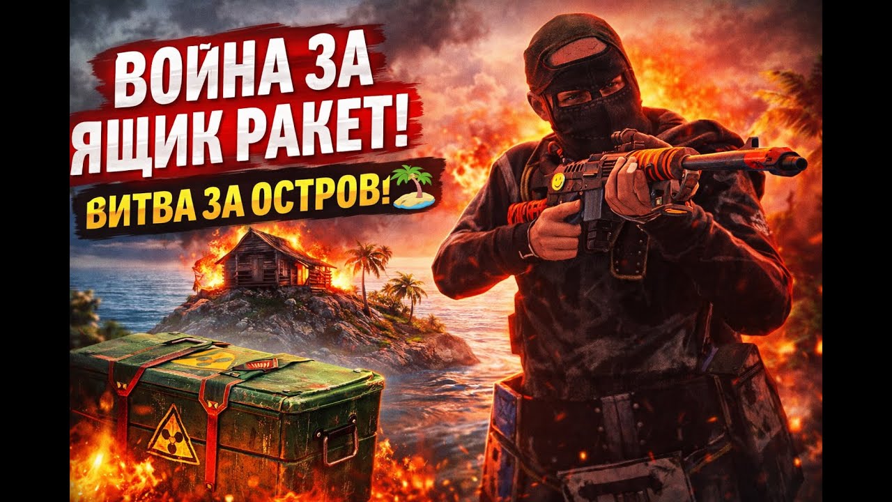 ВОЙНА ЗА ЯЩИК РАКЕТ!☠️|личный остров🏝️ АЭС НАША!|Rust/oxide survival Island|