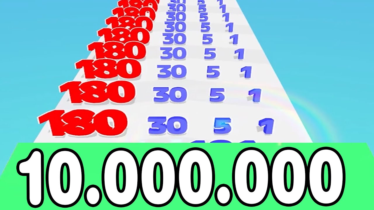 NUMBER MASTER - NUMBER EVOLUTION RUN (Math Game) - New Unlock Number 10000 - Android & iOS - Ep05