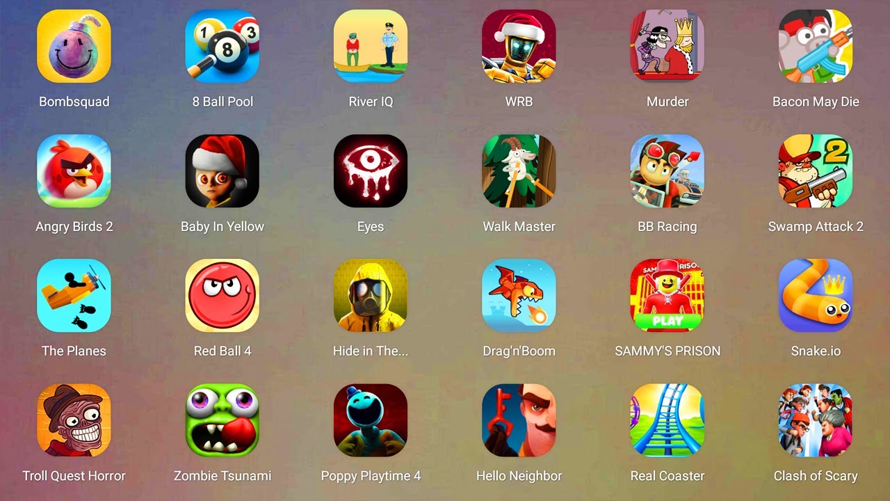 Roblox,Hide in The Backroom,Save the Masters,Brain Puzzle: Tricky Quest,Five Nights at Freddy's...
