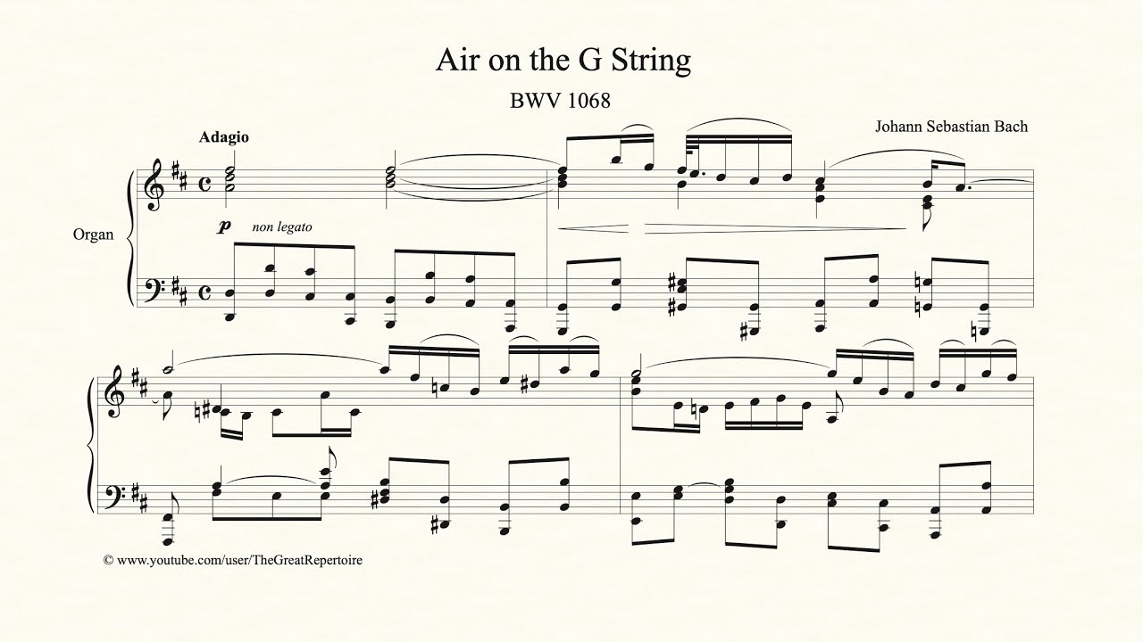 Bach, Air on the G String, Organ