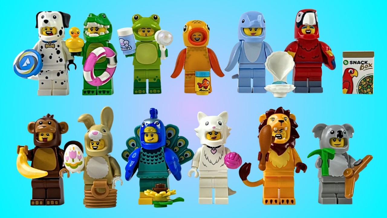LEGO Minifigures Animals Series 28 Opening and Building All 12 Figures