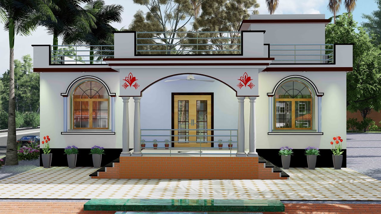 7 Bedrooms simple village house plans | Beautiful home I 40'x50' House Plan  @My Home plan