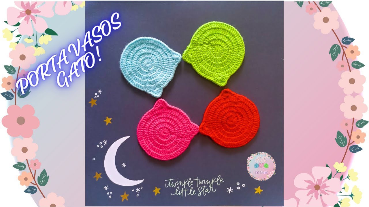 PORTA VASOS GATO A CROCHET / CAT COASTER CROCHET PATTERN