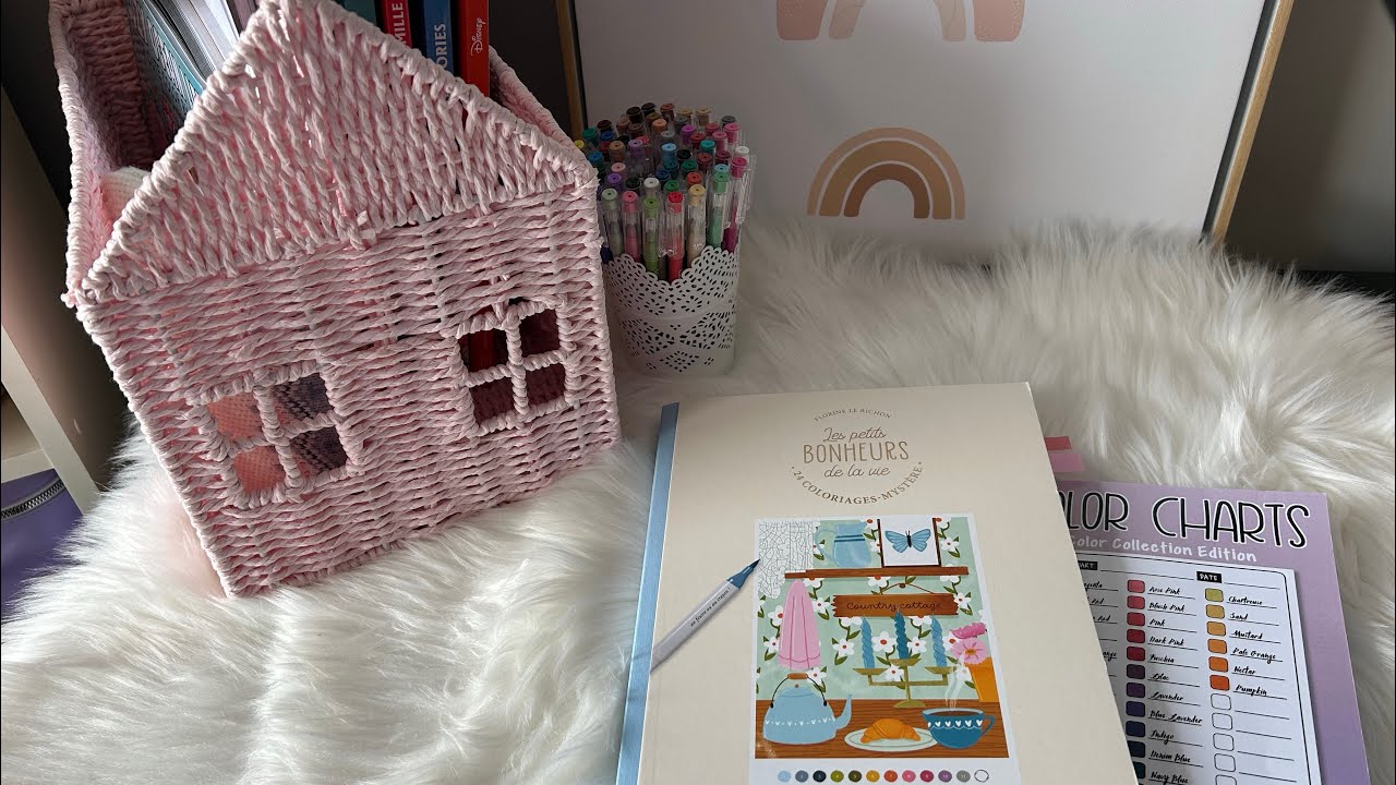 🩷🎀January Les Petits Bonheurs De La Vie Completed Pages| Coloring Book | Buddy Colour Project Book