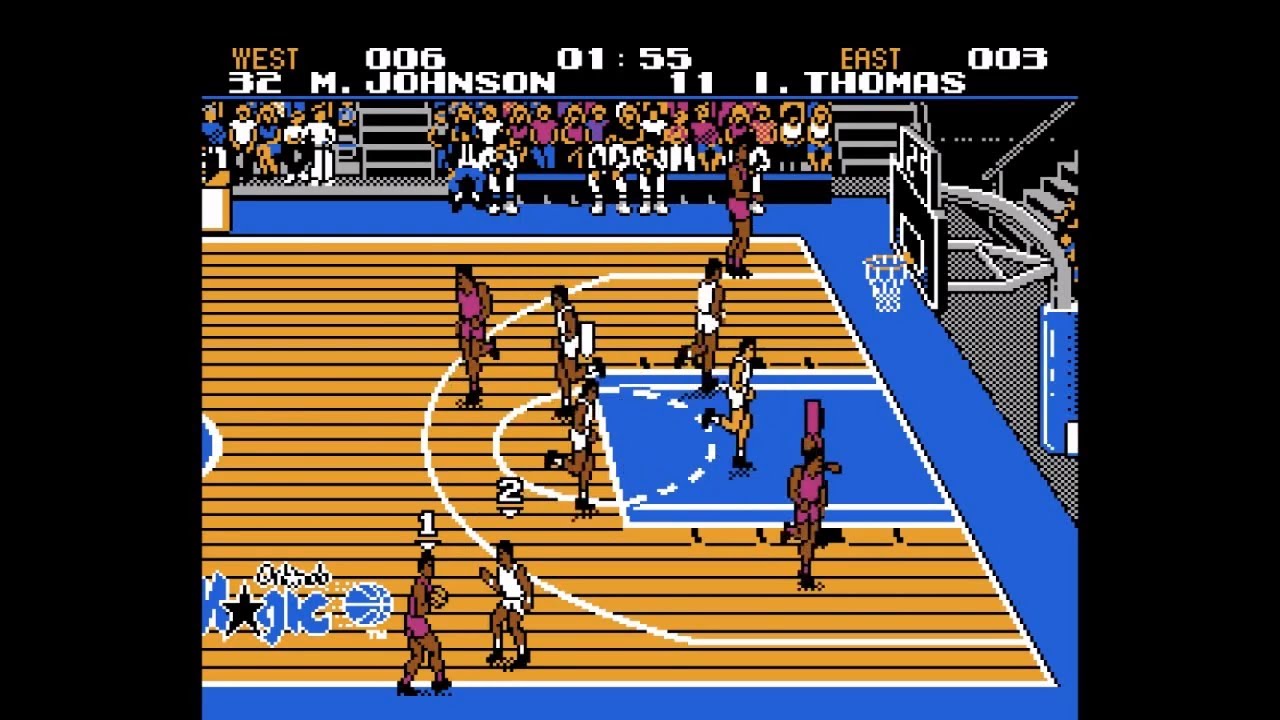 Tecmo NBA Basketball (NES Game) - All-Star Game Longplay