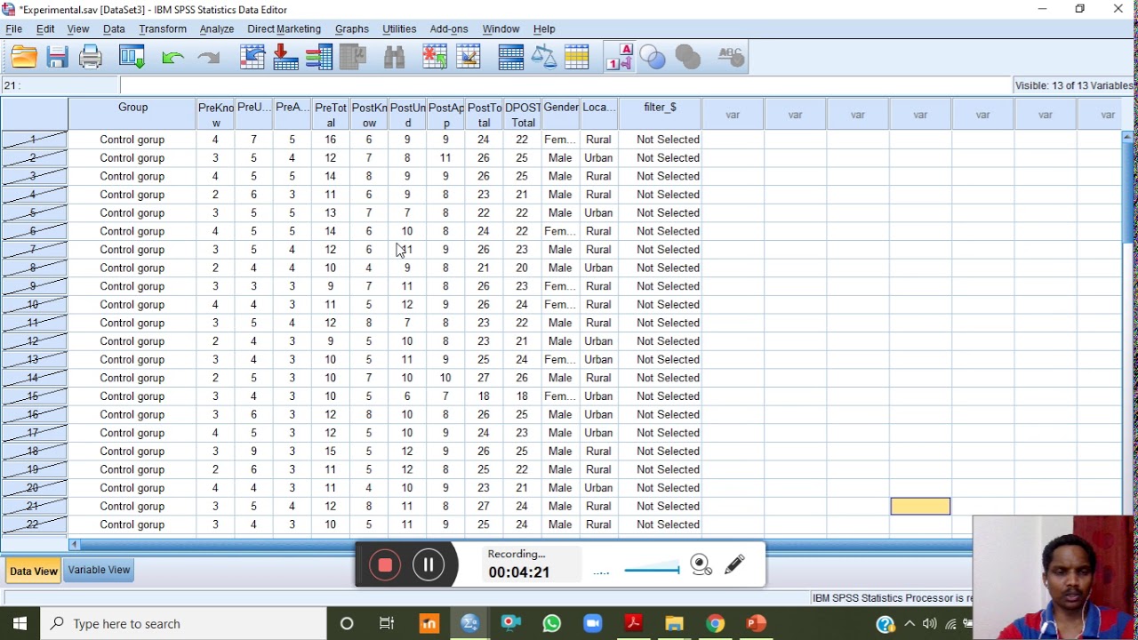 How to compare pre-post test scores of experimental groups in SPSS