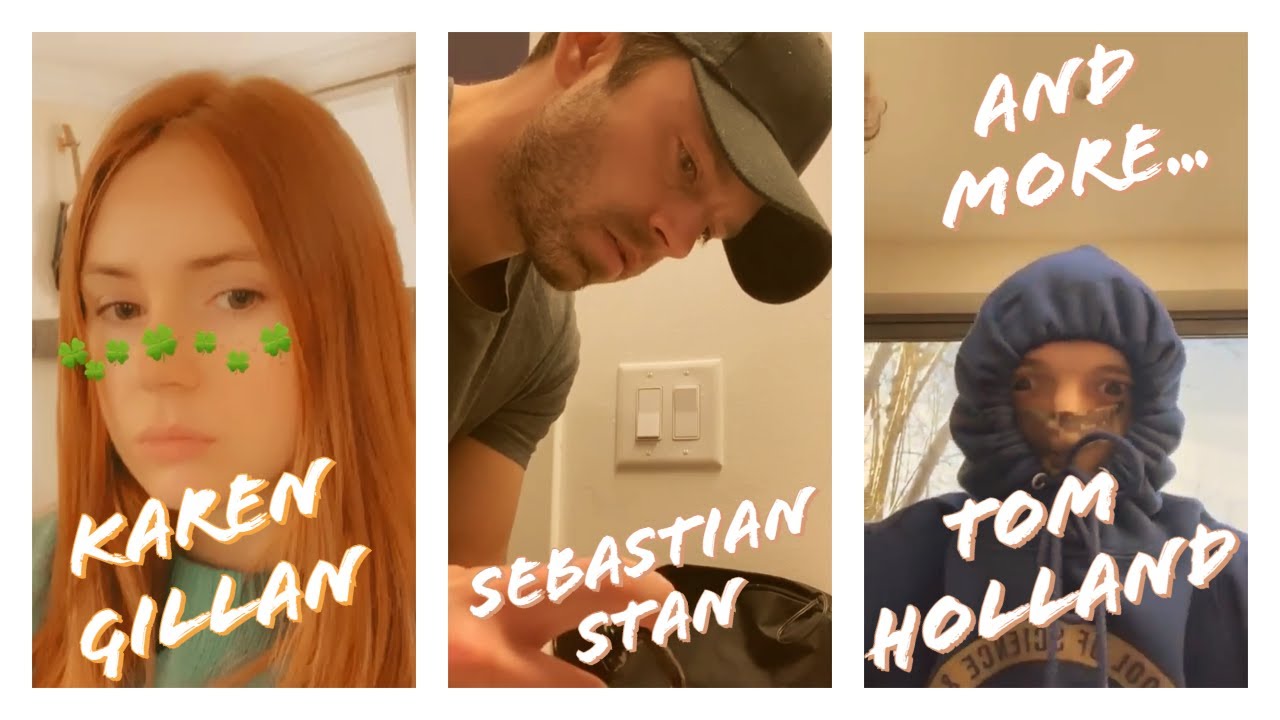 Marvel Cast During Self-Isolation, Part 1 | Tom Holland, Karen Gillan, Sebastian Stan