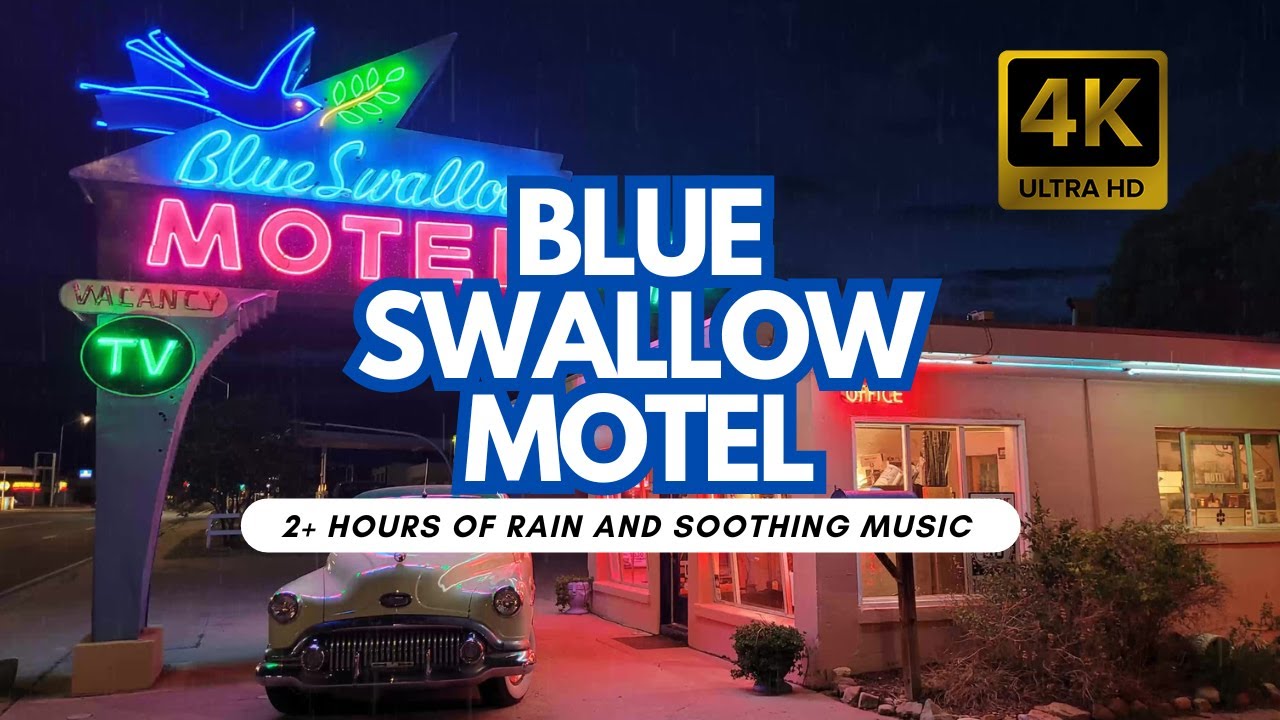 Blue Swallow Motel - Over 2 Hours of Serene Ambiance - Rain and Soothing Music