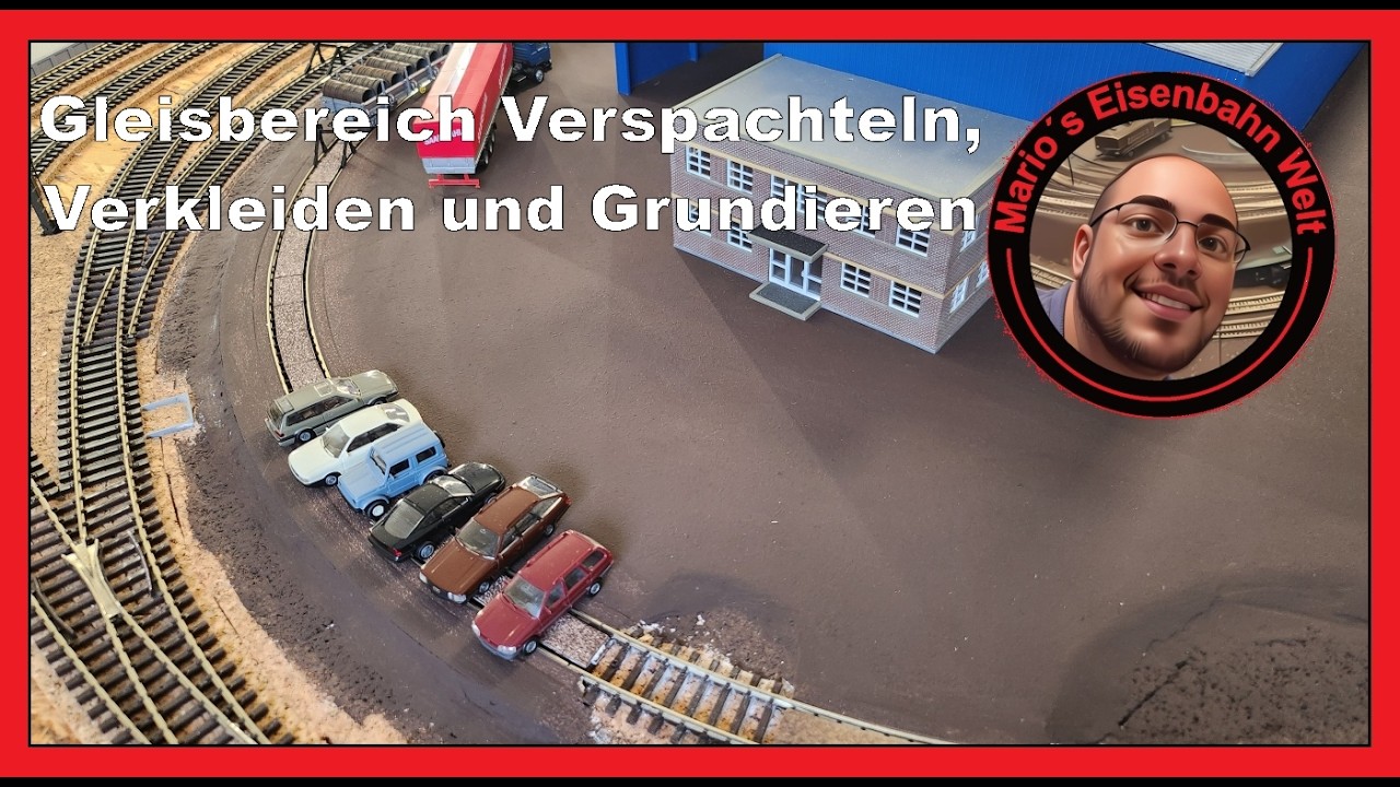 (52) Gleisbereich Verspachteln, Verkleiden und Grundieren ... H0 Anlage / Mario´s Eisenbahn Welt