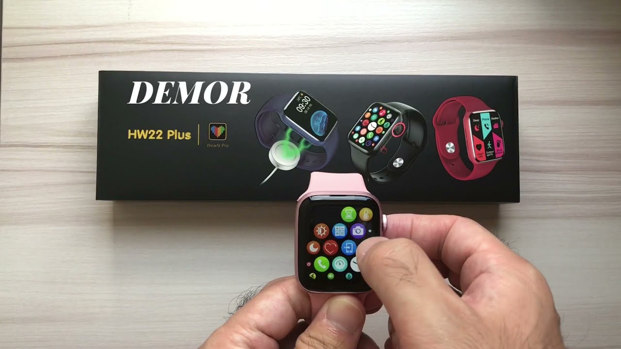 DEMOR HW22 Plus Smart Watch Series 6 IWO HW 22 Smartwatch Unboxing Review Feminino Masculino Rel&oacute;gio