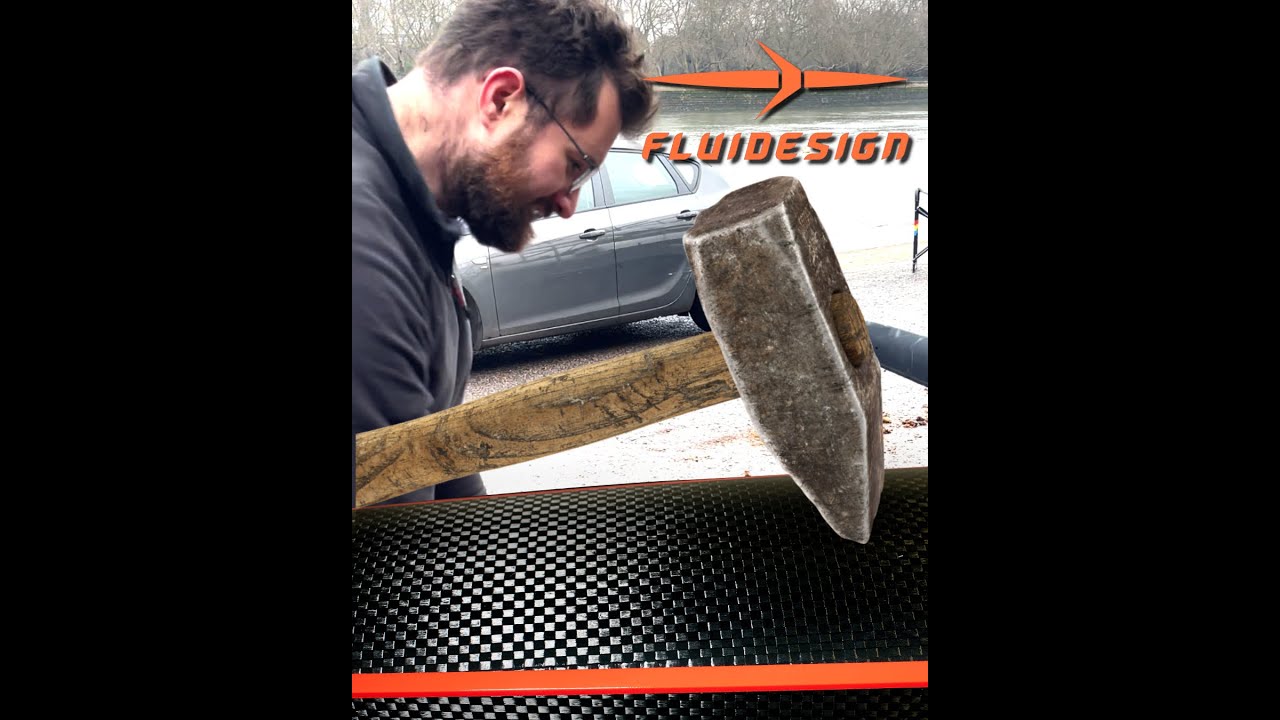 Taking a hammer to a rowing shell.