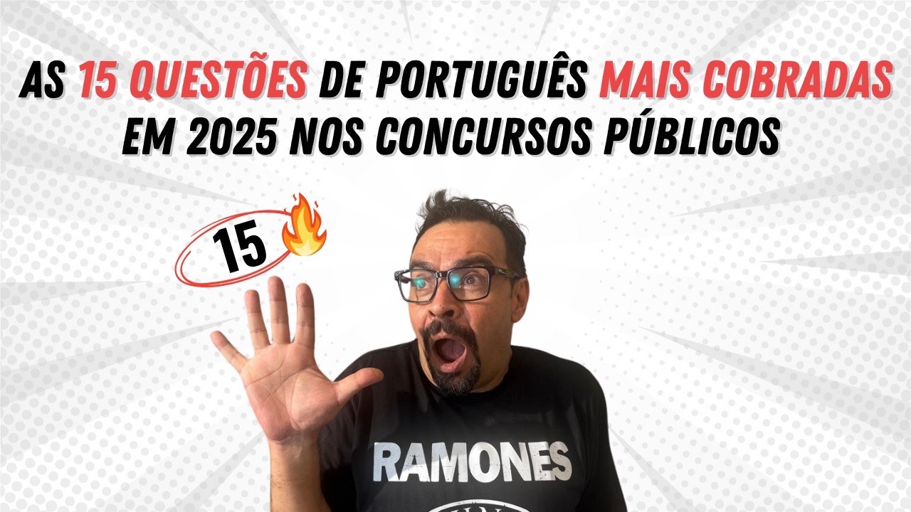 É isso que está caindo de PORTUGUÊS em 2025 nos CONCURSOS PÚBLICOS