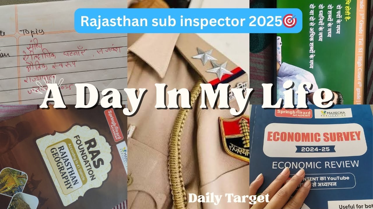 Rajasthan sub inspector 🎯| my weekend routine| Study vlog 📚|#studyroutine #dailyvlog #examstrategy